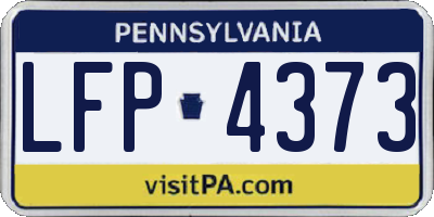 PA license plate LFP4373