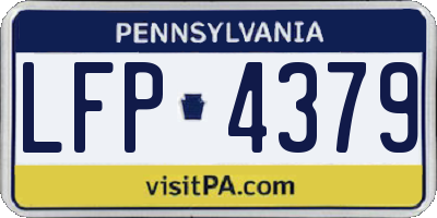PA license plate LFP4379