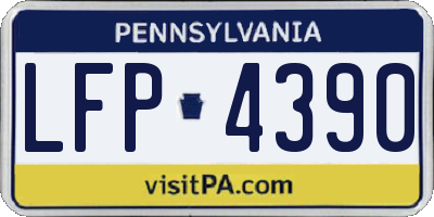 PA license plate LFP4390