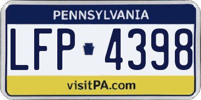 PA license plate LFP4398