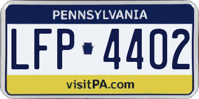PA license plate LFP4402