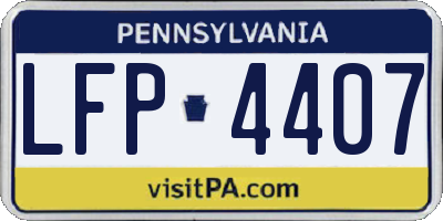 PA license plate LFP4407
