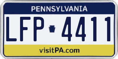 PA license plate LFP4411