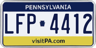 PA license plate LFP4412