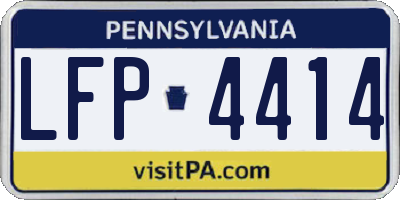 PA license plate LFP4414
