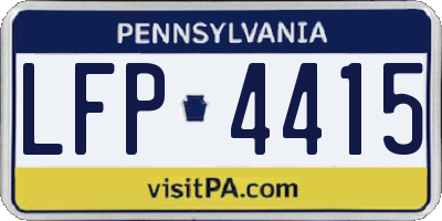PA license plate LFP4415