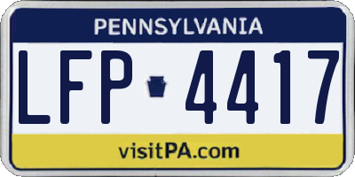 PA license plate LFP4417