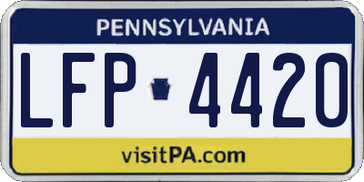 PA license plate LFP4420