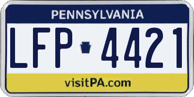 PA license plate LFP4421