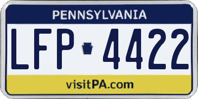 PA license plate LFP4422