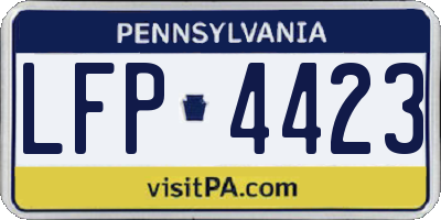 PA license plate LFP4423