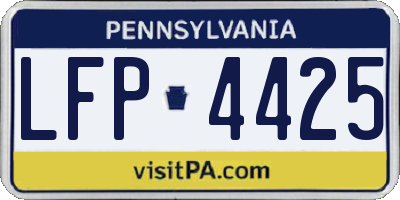PA license plate LFP4425