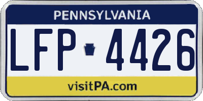 PA license plate LFP4426