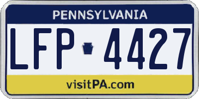 PA license plate LFP4427