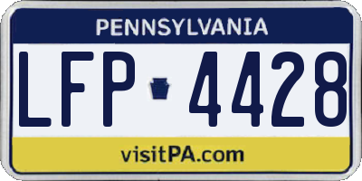PA license plate LFP4428