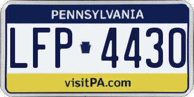 PA license plate LFP4430