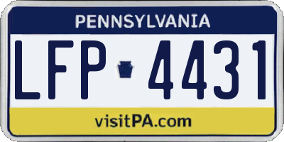 PA license plate LFP4431