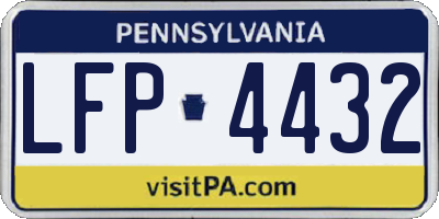 PA license plate LFP4432