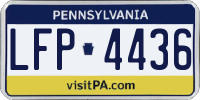 PA license plate LFP4436