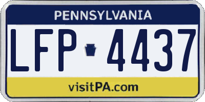 PA license plate LFP4437