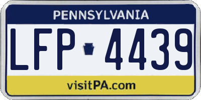 PA license plate LFP4439