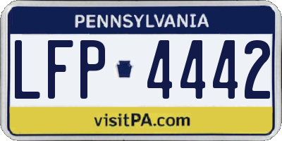 PA license plate LFP4442