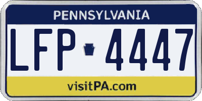 PA license plate LFP4447