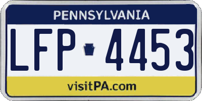 PA license plate LFP4453