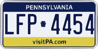 PA license plate LFP4454