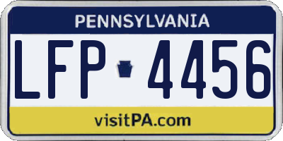 PA license plate LFP4456
