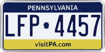 PA license plate LFP4457