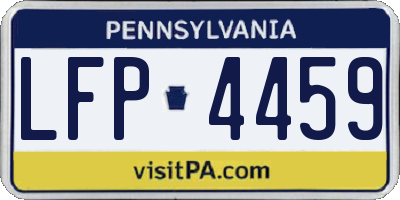 PA license plate LFP4459