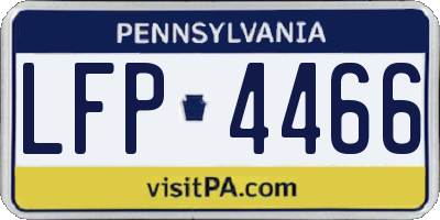 PA license plate LFP4466