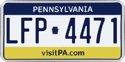 PA license plate LFP4471