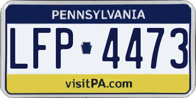PA license plate LFP4473
