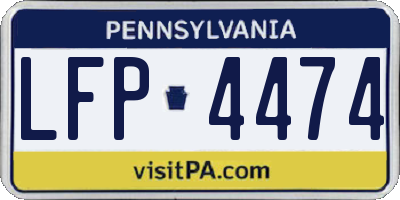 PA license plate LFP4474