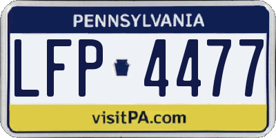 PA license plate LFP4477