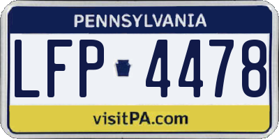 PA license plate LFP4478
