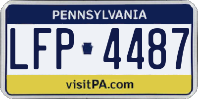 PA license plate LFP4487