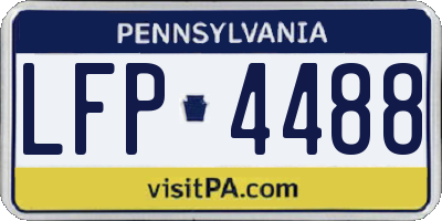 PA license plate LFP4488