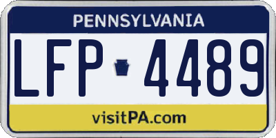 PA license plate LFP4489