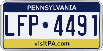 PA license plate LFP4491