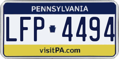 PA license plate LFP4494
