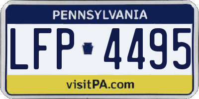 PA license plate LFP4495