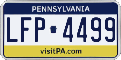 PA license plate LFP4499