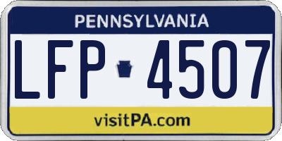 PA license plate LFP4507
