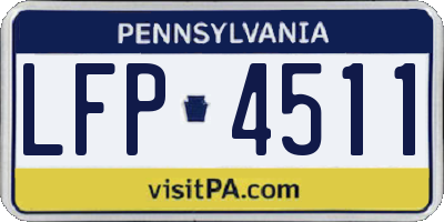 PA license plate LFP4511