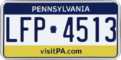 PA license plate LFP4513