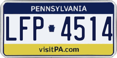 PA license plate LFP4514