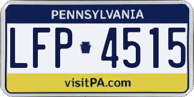 PA license plate LFP4515